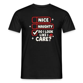 Christmas Humor Saying Funny Xmas Funny - Men's T-Shirt - black - Front - AI Model Male 178 light (178cm)