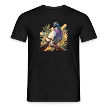 Tauben Taube - Männer T-Shirt - Schwarz - Vorne - AI Model Male 178 light (178cm)