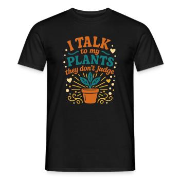 Plant Whisperer - Men's T-Shirt - black - Front - AI Model Male 178 light (178cm)