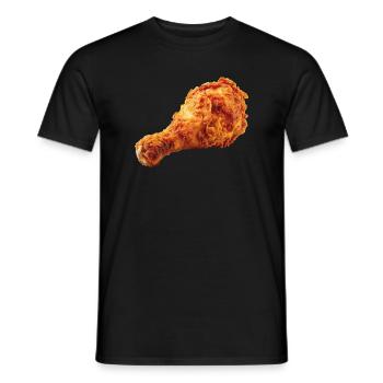Fried Chicken Wing Fast Food - Männer T-Shirt - Schwarz - Vorne - AI Model Male 178 light (178cm)