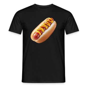 Hot Dog, Viennese Sausage, Sausage - Men's T-Shirt - black - Front - AI Model Male 178 light (178cm)