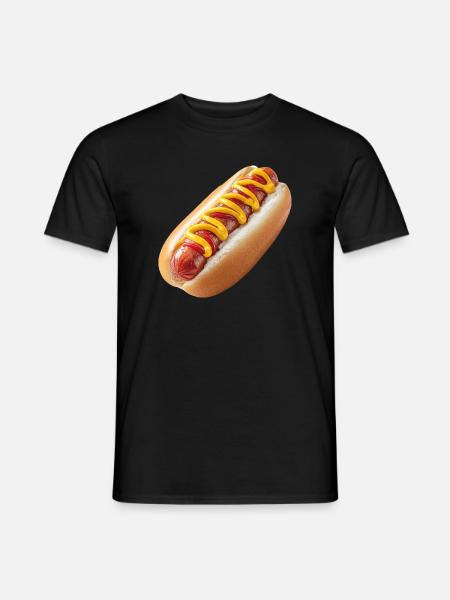 Hot Dog, Viennese Sausage, Sausage - Men's T-Shirt - black