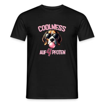 Bubble Trouble Hund Mit Sonnenbrille - Männer T-Shirt - Schwarz - Vorne - AI Model Male 178 light (178cm)