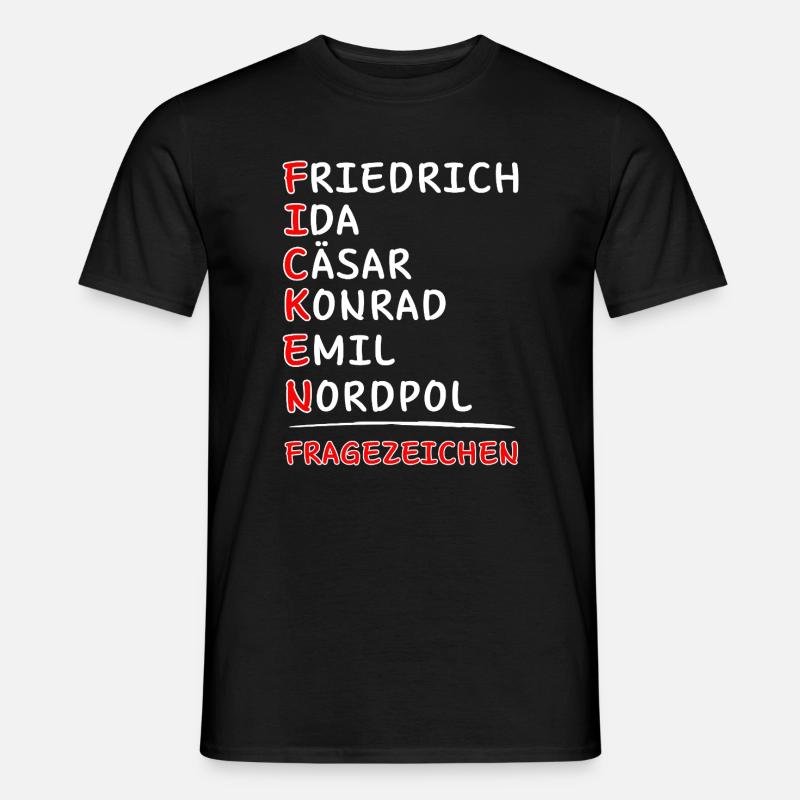 Funkalphabet-Friedrich Ida Caesar Kaufmann Emil... - Men's T-Shirt - black