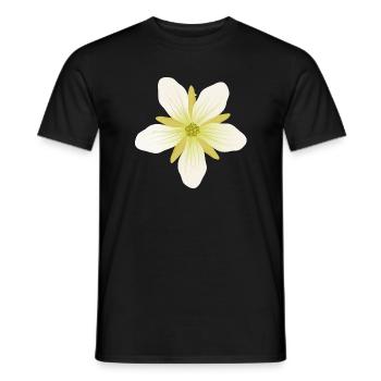 Zarte Venusfliegenfalle Blüte in Pastell - Männer T-Shirt - Schwarz - Vorne - AI Model Male 178 light (178cm)