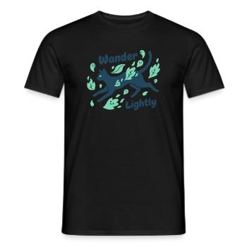 Katzenpfad durchs Blattmeer - Männer T-Shirt - Schwarz - Vorne - AI Model Male 178 light (178cm)