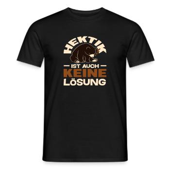 Lustiges Bär Keine Motivation Spruch - Männer T-Shirt - Schwarz - Vorne - AI Model Male 178 light (178cm)