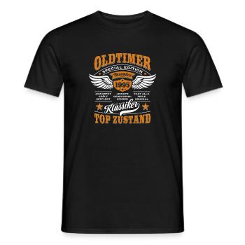 Oldtimer November 1995 | Geburtstag Geschenk - Männer T-Shirt - Schwarz - Vorne - AI Model Male 178 light (178cm)