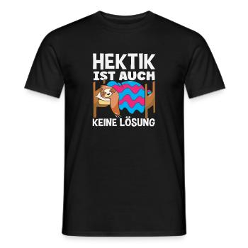 Lustiges Faultier Keine Motivation Spruch - Männer T-Shirt - Schwarz - Vorne - AI Model Male 178 light (178cm)