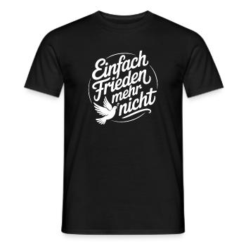 Message de paix avec la colombe de paix | Peace Design - T-shirt homme - noir - Devant - AI Model Male 178 light (178cm)