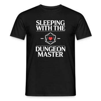 Sleeping with the DM - Funny D'n'D T-Shi - Men's T-Shirt - black - Front - AI Model Male 178 light (178cm)