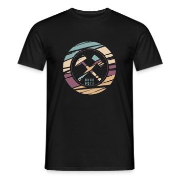Logo rétro RuhrPott Imprimé - T-shirt homme - noir - Devant - AI Model Male 178 light (178cm)