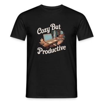 Vintage Home Office - Men's T-Shirt - black - Front - AI Model Male 178 light (178cm)