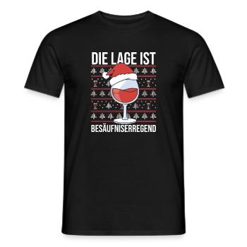Weihnachtsmann Weihnachtszeit Bier Saufen Weihnach - Männer T-Shirt - Schwarz - Vorne - AI Model Male 178 light (178cm)
