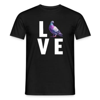 Tauben Taube - Männer T-Shirt - Schwarz - Vorne - AI Model Male 178 light (178cm)