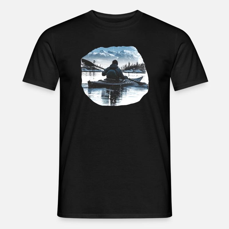 Kayak - Männer T-Shirt - Schwarz