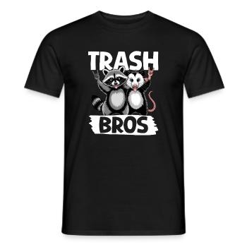 Funny Opossum and Raccoon - Men's T-Shirt - black - Front - AI Model Male 178 light (178cm)
