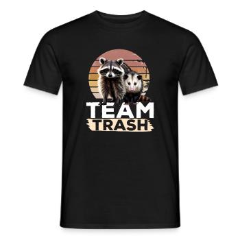 Funny Opossum and Raccoon - Men's T-Shirt - black - Front - AI Model Male 178 light (178cm)