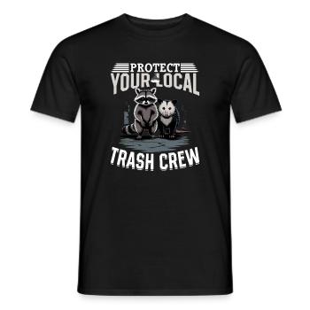 Funny Opossum and Raccoon - Men's T-Shirt - black - Front - AI Model Male 178 light (178cm)
