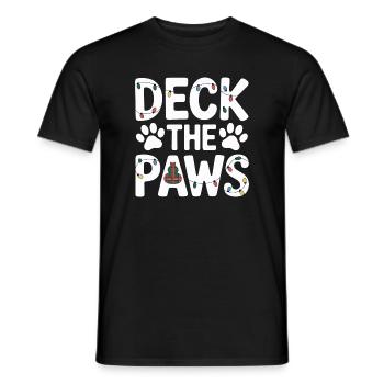 Fête de Noël Deck the Paws - T-shirt homme - noir - Devant - AI Model Male 178 light (178cm)