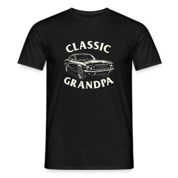 Grand-père classique Humour drôle d’amateur de voitures à l’ancienne - T-shirt homme - noir - Devant - AI Model Male 178 light (178cm)
