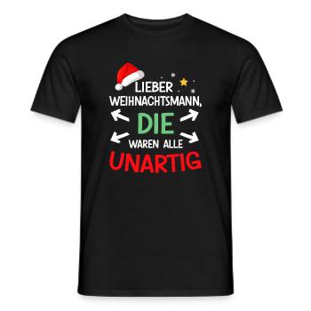 Lieber Weihnachtsmann Die Waren Alle Unartig - Männer T-Shirt - Schwarz - Vorne - AI Model Male 178 light (178cm)