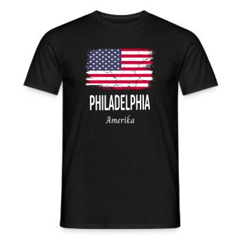 Philadelphie - T-shirt homme - noir - Devant - AI Model Male 178 light (178cm)