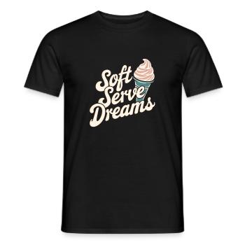 Soft Serve Dreams – Retro Eiscreme - Men's T-Shirt - black - Front - AI Model Male 178 light (178cm)