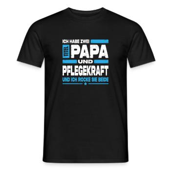 Papa et aidant - T-shirt homme - noir - Devant - AI Model Male 178 light (178cm)