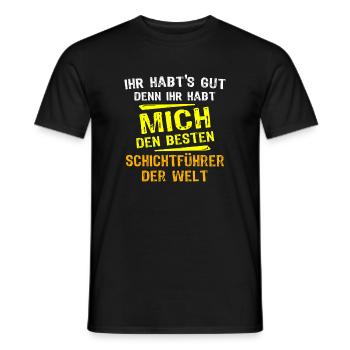 Don de superviseur de service - T-shirt homme - noir - Devant - AI Model Male 178 light (178cm)