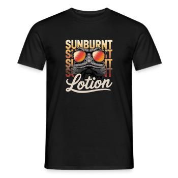Sunscreen Funny Sunburn Lizards Design - Men's T-Shirt - black - Front - AI Model Male 178 light (178cm)
