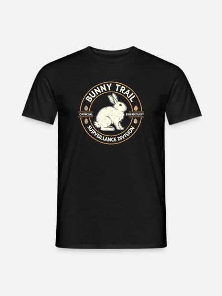 Rabbit Path Surveillance Department Funny Easter - Men's T-Shirt - black