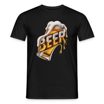 Bier – Cool Beer Logo - Männer T-Shirt - Schwarz - Vorne - AI Model Male 178 light (178cm)