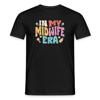 À mon époque de sage-femme - T-shirt homme - noir - Devant - AI Model Male 178 light (178cm)