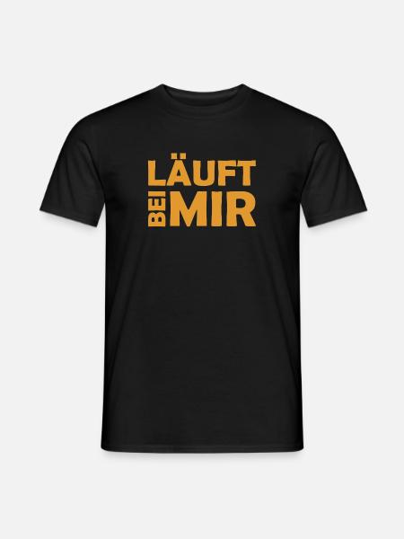 Runs with me - Cool saying - Running - Men's T-Shirt - black