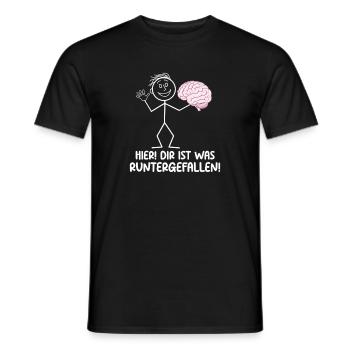 Here you fell down something sarcastic - Men's T-Shirt - black - Front - AI Model Male 178 light (178cm)
