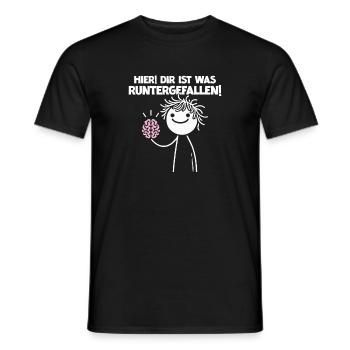 Here you fell down something sarcastic - Men's T-Shirt - black - Front - AI Model Male 178 light (178cm)