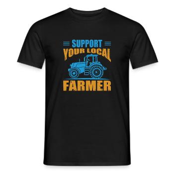 Agriculteur offre des cadeaux agricoles Tracteurs agricoles - T-shirt homme - noir - Devant - AI Model Male 178 light (178cm)