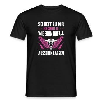 Nurse Gifts Nursing Funny Nurse - Men's T-Shirt - black - Front - AI Model Male 178 light (178cm)