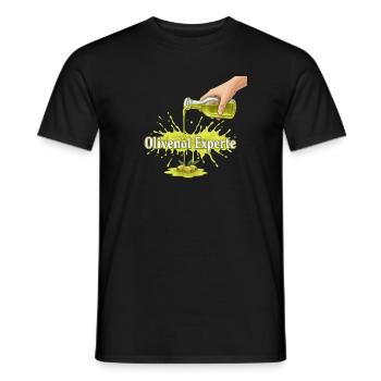 Olive Oil Expert - Men's T-Shirt - black - Front - AI Model Male 178 light (178cm)