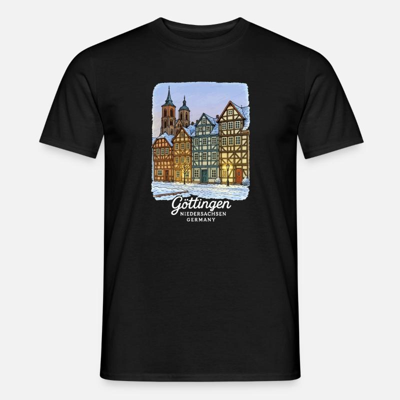 Göttingen - Männer T-Shirt - Schwarz