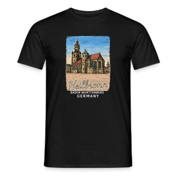 Heilbronn - Männer T-Shirt - Schwarz - Vorne - AI Model Male 178 light (178cm)