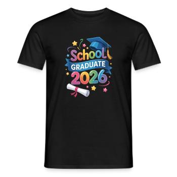 School Graduate 2026 Quote - Men's T-Shirt - black - Front - AI Model Male 178 light (178cm)