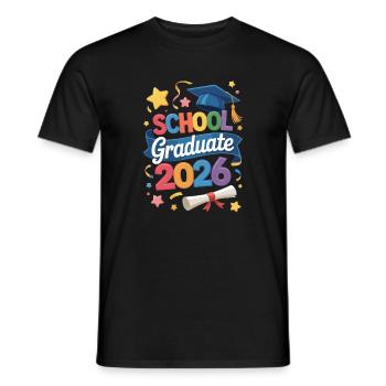 School Graduate 2026 Quote - Men's T-Shirt - black - Front - AI Model Male 178 light (178cm)