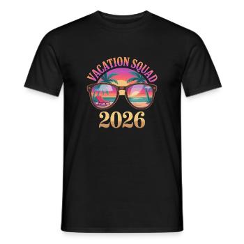 Vacation Squad 2026 Holiday - Men's T-Shirt - black - Front - AI Model Male 178 light (178cm)