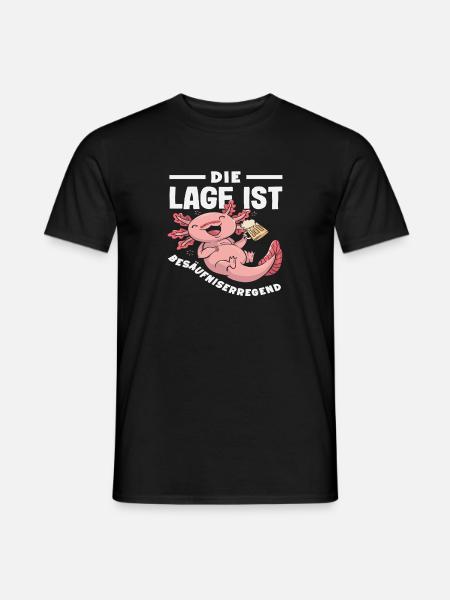 The location is drunken: Axolotl - Men's T-Shirt - black