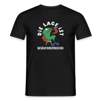The location is drunken fish - Men's T-Shirt - black - Front - AI Model Male 178 light (178cm)