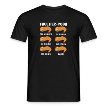 Sloth Yoga Routine Sports Gift - Men's T-Shirt - black - Front - AI Model Male 178 light (178cm)
