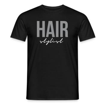 Hochzeitsfriseur – Brautfriseur Schönheit - Männer T-Shirt - Schwarz - Vorne - AI Model Male 178 light (178cm)
