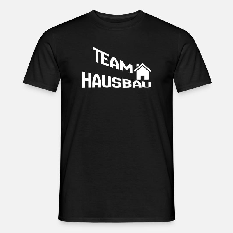 Team Hausbau - Männer T-Shirt - Schwarz